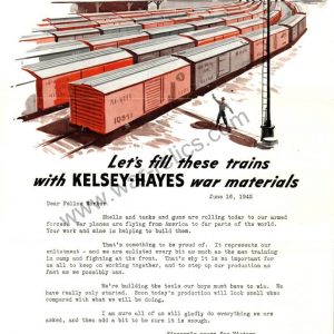 Kelsey-Hayes Wheel Company Propaganda Memo "Trains"
