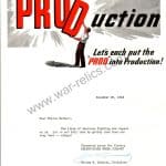SMGL-2918 Kelsey-Hayes Wheel Company Propaganda Memo "PRODUCTION"