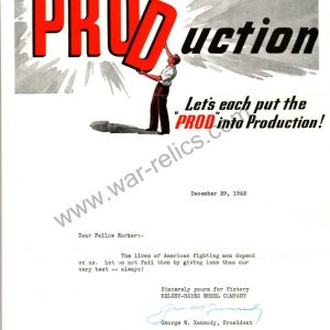 SMGL-2918 Kelsey-Hayes Wheel Company Propaganda Memo "PRODUCTION"