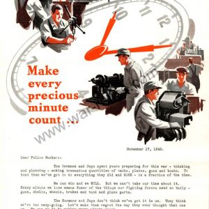 Kelsey-Hayes Wheel Company Propaganda Memo "Clock"