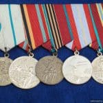SGML-1393 Soviet cold war era 5pc Medal Bar