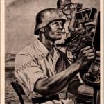 SGML-1374 Flak gun team postcard