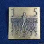 Deutsches Turnfest stuttgart 1933 brass badge