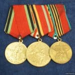 3 pc Soviet Cold war Jubilee medal bar