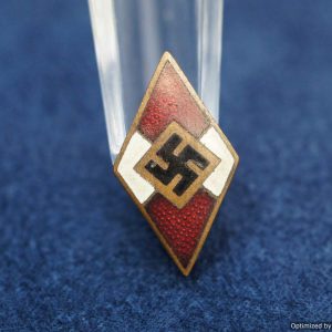 Red Enamel HJ Member badge by otto Hoffmann