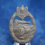 SMGQ-0196 Panzer Assault Badge in Bronze By Fritz Zimmermann