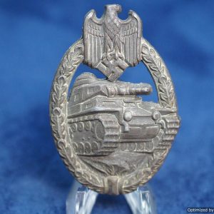 SMGQ-0197 Panzer Assault Badge in silver By Wilhelm Deumer