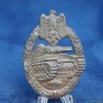 SMGQ-0198 Panzer Assault Badge in Bronze By Rudolf Souval
