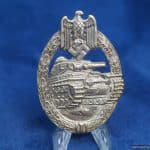 SMGQ-0204 Panzer Assault Badge in Silver by Otto Schickle