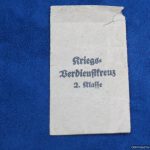 SMGQ-0215 War Merit Cross 2nd class packet W/damage