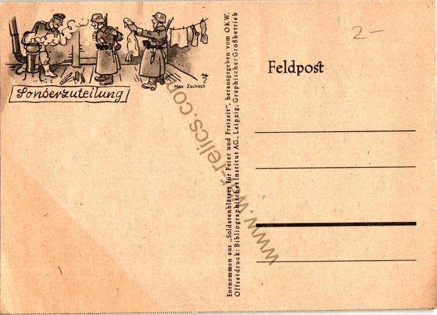 SMGQ-0152 German Soldiers ready to Cook a duck Post card