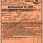 SMGQ-0160 Insurance dues card (Quittungskarte) 1939 dated