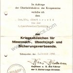 SMGQ-0163 Mine sweeper Award Document