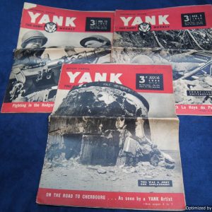 SMGQ-0297 YANK The Army Weekly 3 pc Magazine lot