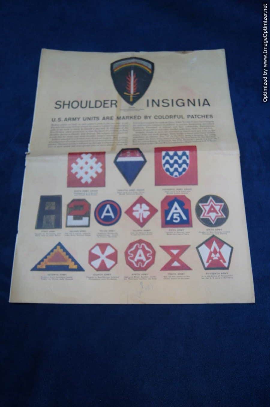 SMGQ-0290 WW2 Era Shoulder Insignia Guide