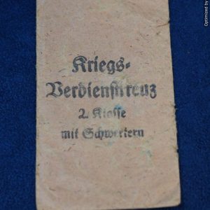 SMGQ-0242 War Merit Cross 2nd class with swords packet by Foerster & Barth