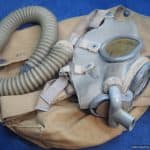SMGQ-0270 U.S. WWII M3A1 Gas Mask dated 1942 and MIVA1 Gas Mask Bag