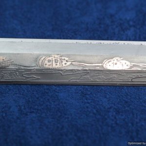 Army Dagger Etched blade Tank Motif POST WAR