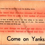 Come on Yanks!"