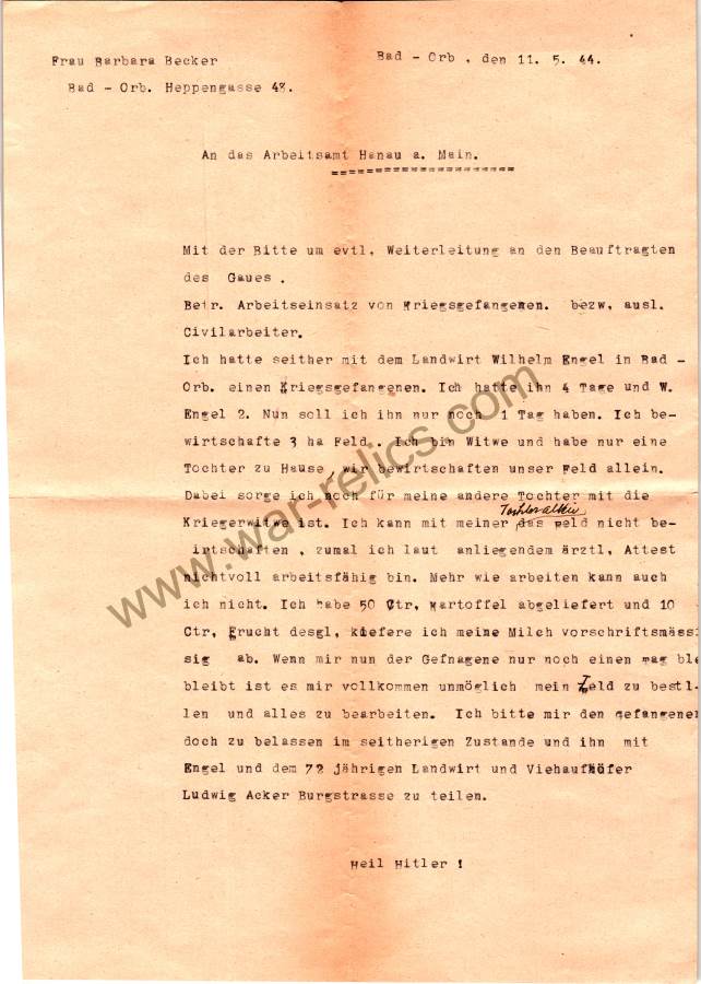 Distressed farmer letter