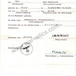 Wehrmacht Certificate Of service