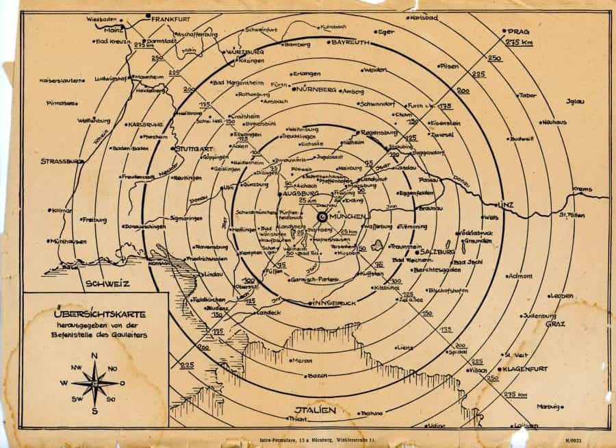 "overview map" centered on Munich