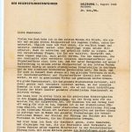 Letter From Reichsstudenten Führer Gustav Adolf Scheel