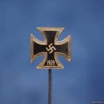 Iron Cross Stick pin in Glass