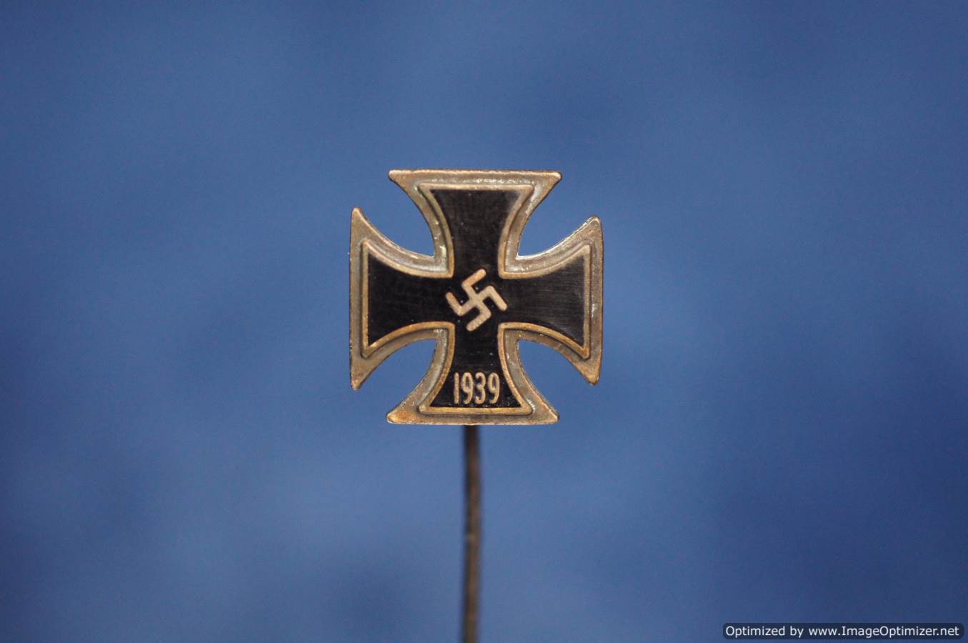 Iron Cross Stick pin in Glass