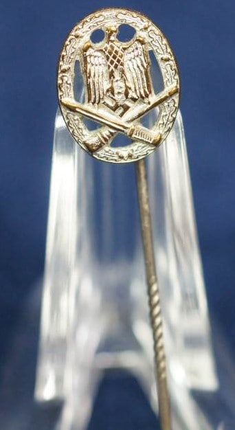 General Assault Badge Stick Pin in tombak