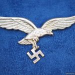 Luftwaffe Visor Eagle in tombak