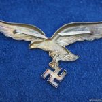 Luftwaffe Visor Eagle in tombak