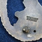 Luftwaffe Flak badge by Brehmer in nickel Silver