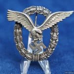 Luftwaffe Pilot badge in Nickel Silver by GWL