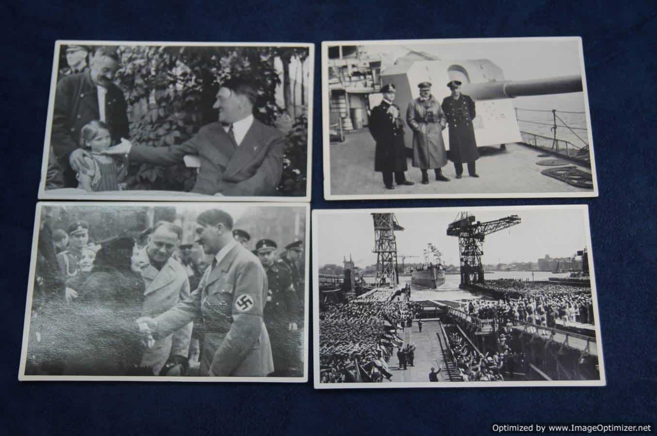 set of 4 Hitler cigarette album photos