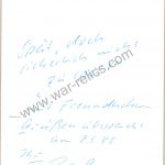 Ernst Barkmann Knights cross winner Signature