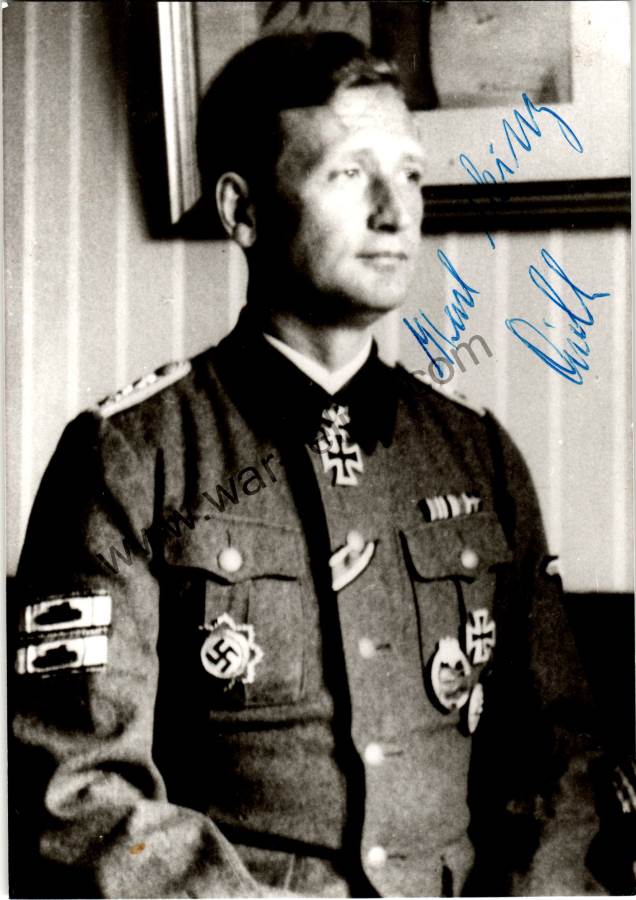 Karl Heinz Lichte Knights Cross winner Signature