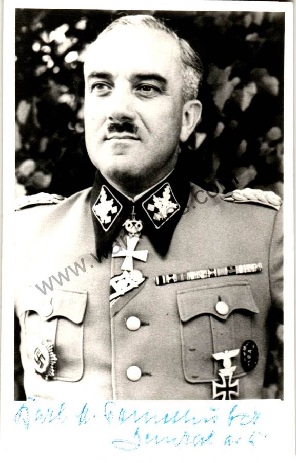 Karl Maria Demelhuber SS General Signature