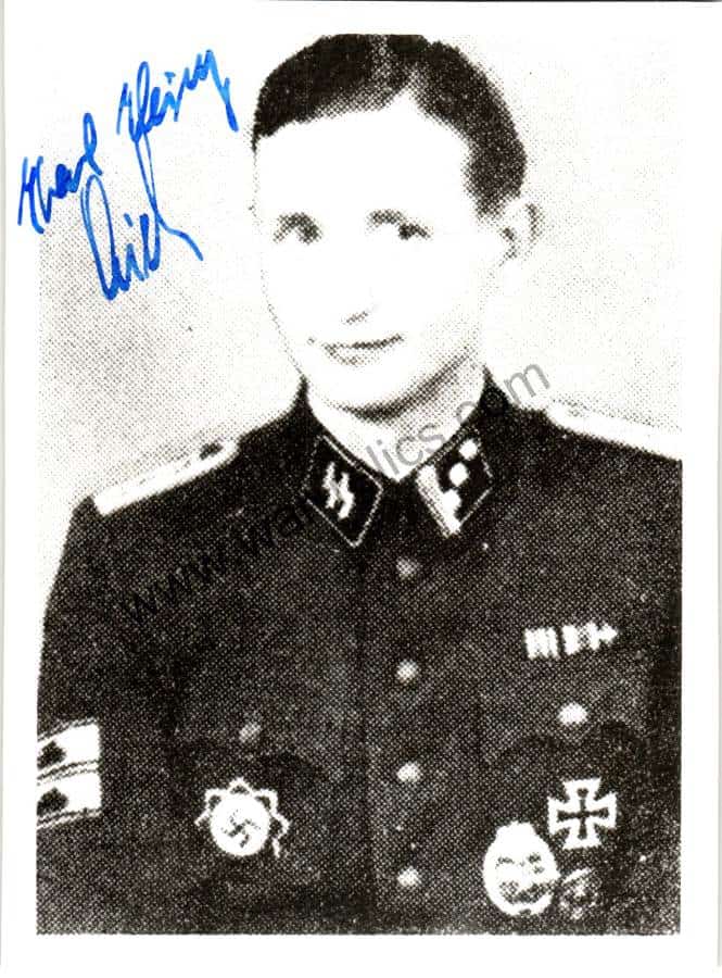 Karl Heinz Lichte Knights Cross winner Signature