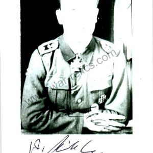 Walter Pitsch Knights Cross winner signature x2 with letter
