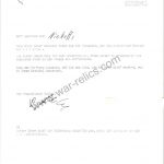 Walter Pitsch Knights Cross winner signature x2 with letter