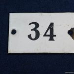 SMGQ-0382 Enamel number Sign 2.5x1.5"
