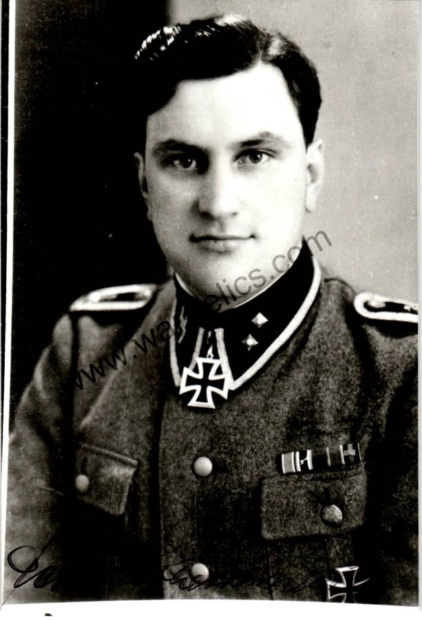 Hans Schabschneider Knights Cross Winner Signature