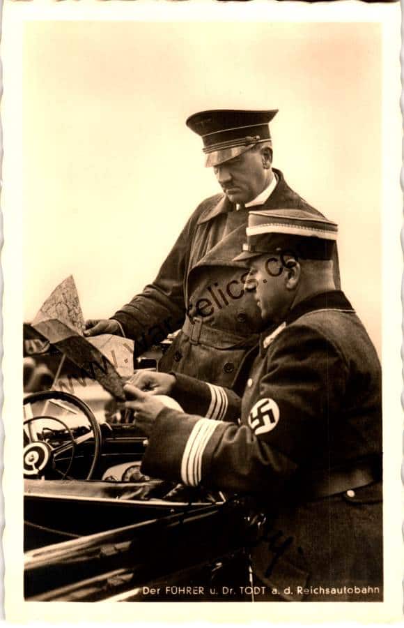Fritz Todt Autographed Post Card