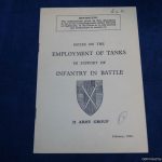 Employment of Tanks in support of Infantry in Battle 1944