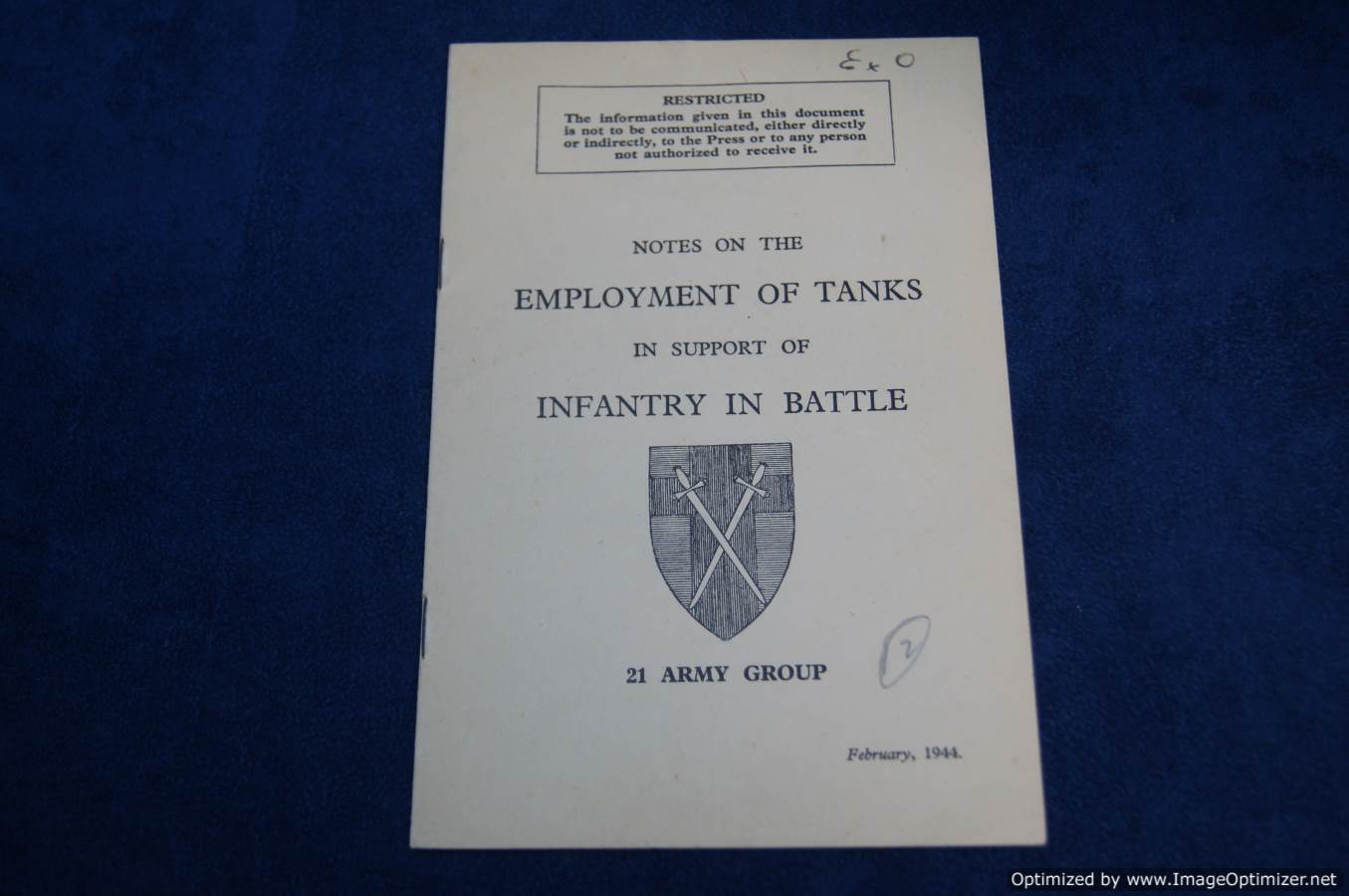 Employment of Tanks in support of Infantry in Battle 1944