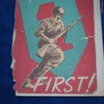 SMGQ-0470 "The First" First division information book Sent home by guard at Nuremberg Trials, Signed