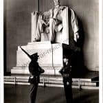 Official 8x10 Glossy Photo Lincoln Memorial with WW2 era Soldiers on guard
