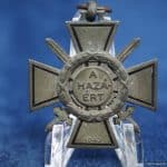 WW2 KINGDOM OF HUNGARY FIRE CROSS WITH SWORD & WREATH 1941 MEDAL