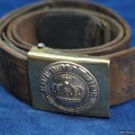 German WW1 Army Belt and leather tabbed buckle